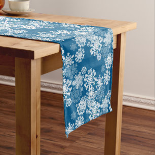 Holiday Table Runner-Snowflakes Long Table Runner