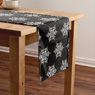 Holiday Table Runner-Snowflakes Long Table Runner