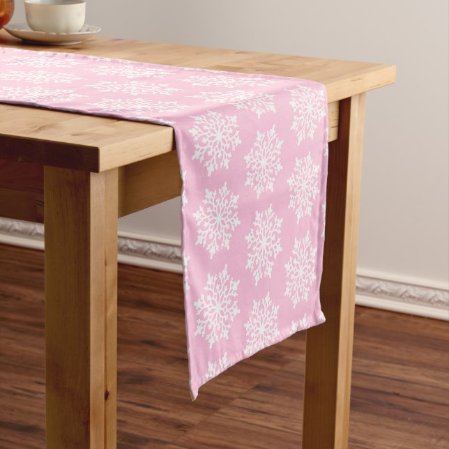 Holiday Table Runner-Snowflakes Short Table Runner (In Situ)