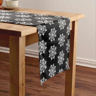 Holiday Table Runner-Snowflakes Short Table Runner