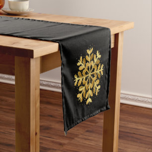 Holiday Table Runner-Snowflakes Short Table Runner