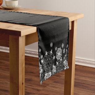 Holiday Table Runner-Snowflakes Short Table Runner