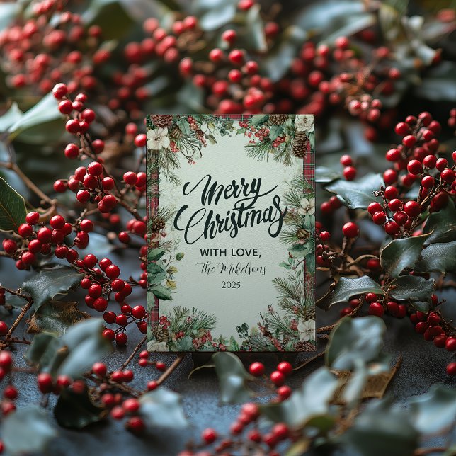 Holiday Tartan Christmas Card (Creator Uploaded)