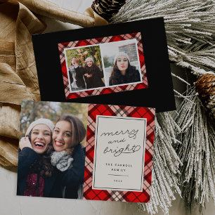 Holiday Tartan   Christmas Photo Card