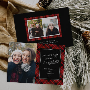 Holiday Tartan   Christmas Photo Card