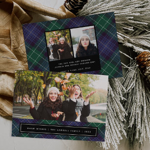Holiday Tartan   Christmas Photo Card