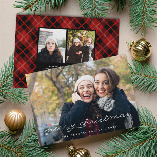 Holiday Tartan   Christmas Photo Card