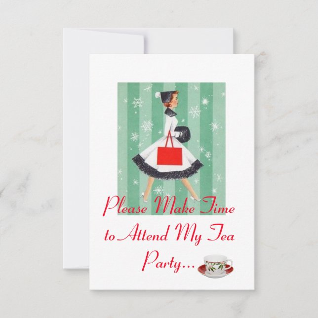 Holiday Tea Party invitation (Front)