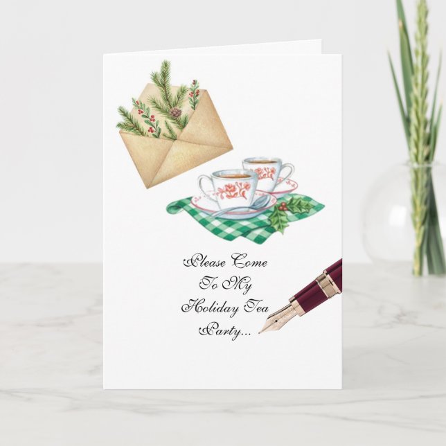 Holiday Tea Party invitation (Front)