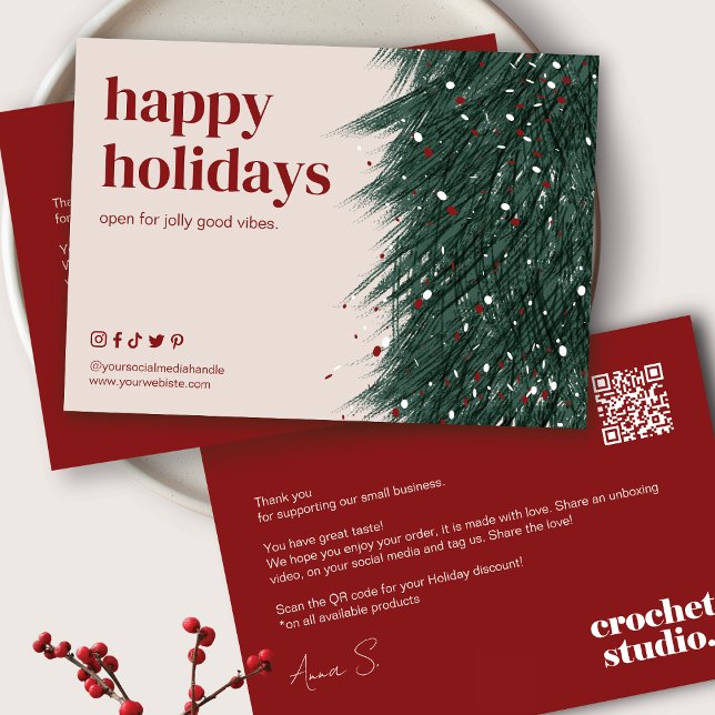 Holiday Thank You Business Order Card (Creator Uploaded)
