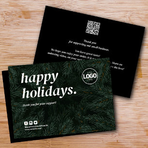 Holiday Thank You Business Order Card Christmas