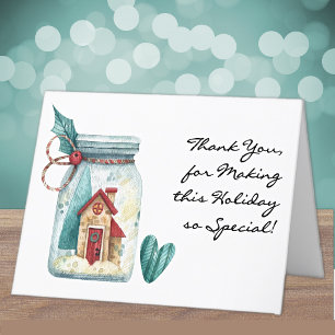 Holiday Thank You Happy New Year Note Card