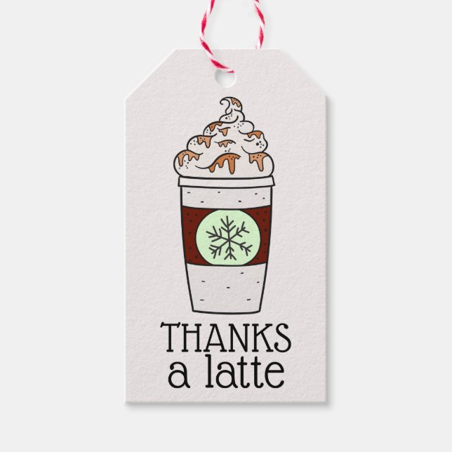 Holiday Thanks a Latte Gift Tags (Front)