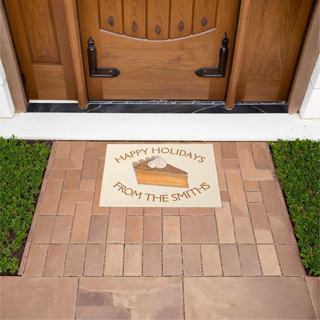 Holiday Thanksgiving Christmas Sweet Potato Pie Doormat (Outdoor)