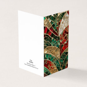 Holiday Theme Christmas Mosaic Broken Glass Art