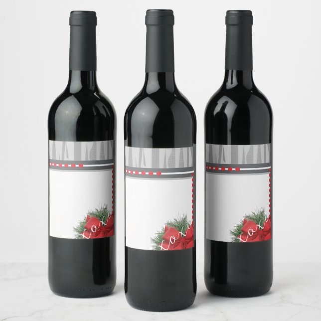 HOLIDAY THEME IN CENTRAL PARK WINE LABEL (Bottles)