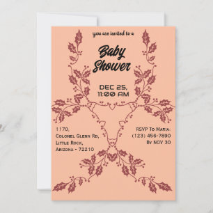 Holiday-theme in Desert Background Baby Shower Invitation