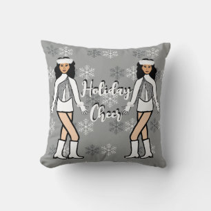 Holiday Throw Pillow Silver / White #2