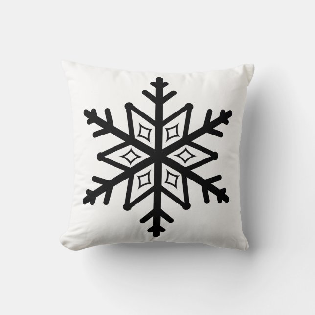 Holiday Throw Pillow Snowflake (Front)