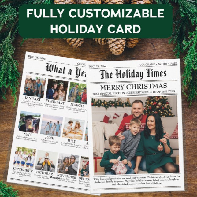Holiday Times Family Christmas Photo Newsletter (Creator Uploaded)