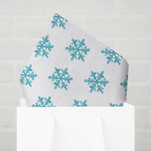 Holiday Tissue Paper-Blue Snowflakes Tissue Paper