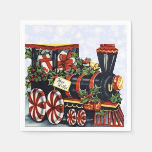 Holiday Train Napkin