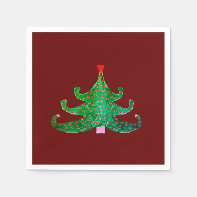 Holiday Tree Napkin (Front)