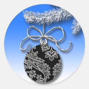 Holiday Tree Ornament Christmas Card Stickers
