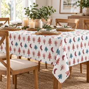 Holiday Tree Pattern Cookie Cutter Christmas Tablecloth