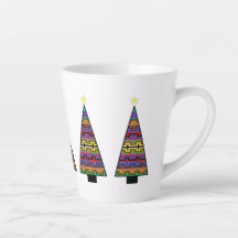 Holiday Trees Latte Mug