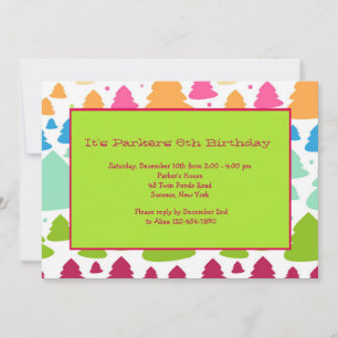 Holiday Trees Party Invitation