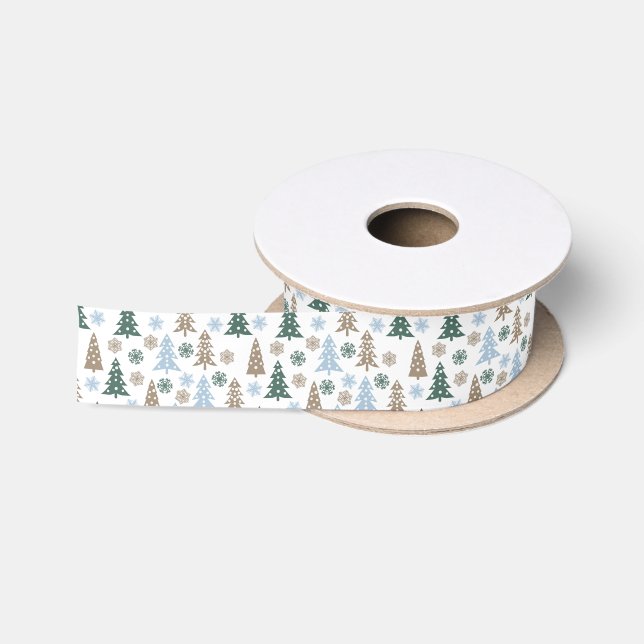 Holiday Trees Satin Ribbon (Spool)