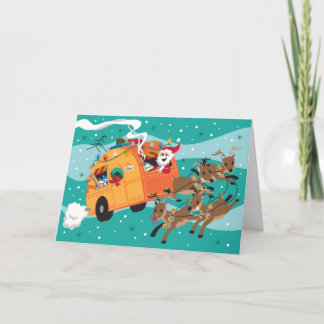 Holiday Trip Retro Christmas Card