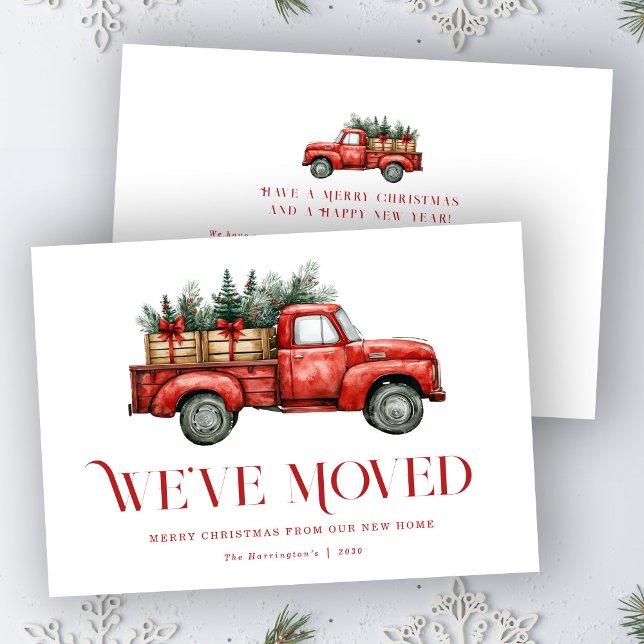 Holiday Truck Moving New Home Announcement Card (Creator Uploaded)