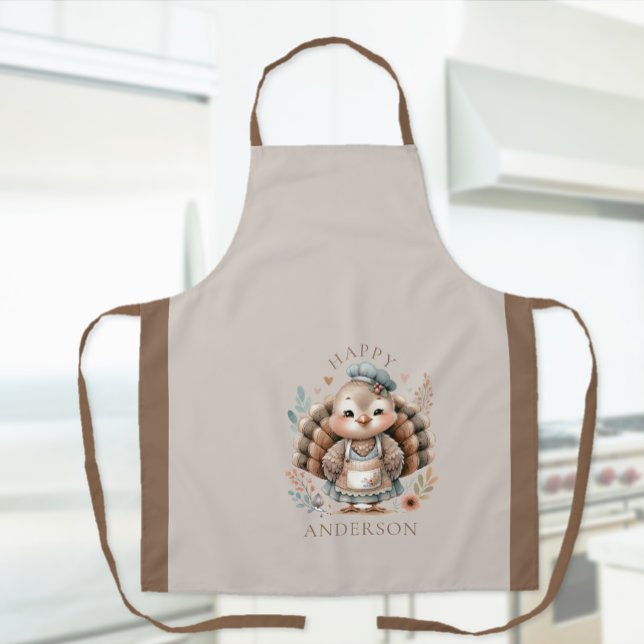 Holiday Turkey Add Custom Text Apron (Creator Uploaded)