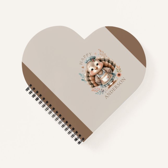 Holiday Turkey Add Custom Text Notebook (Front)