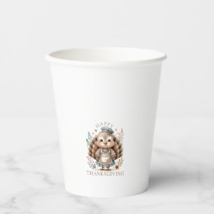 Holiday Turkey Add Custom Text Paper Cups