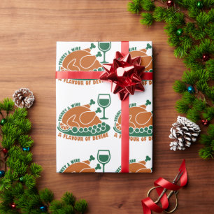 Holiday Turkey Meal Graphic for Food Fans Wrapping Paper