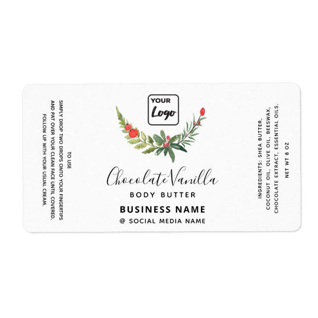 Holiday typography black white logo product  (Front)