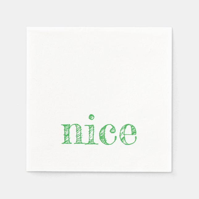 holiday typography NICE fun festive modern Napkin (Front)