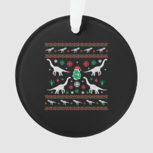 Holiday Ugly Christmas Sweater DINOS T REX EGG FUN Ornament