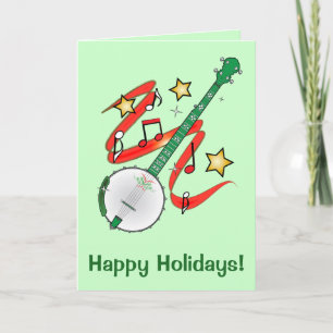 Holiday Ukulele with Notes and Stars
