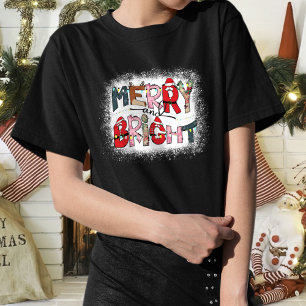 Holiday Unisex Graphic Tee, Funny Merry and Bright T-Shirt