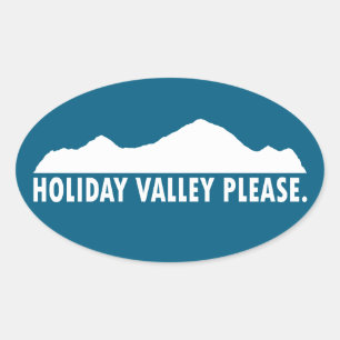 Holiday Valley Please Oval Sticker