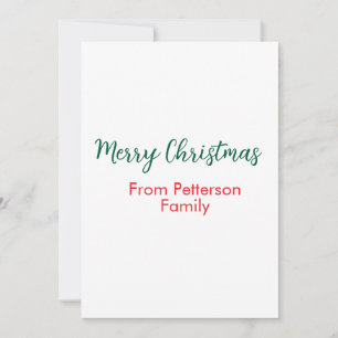 Holiday Vibes red Christmas add family name date b Card
