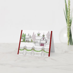 Holiday Vintage Farm Card
