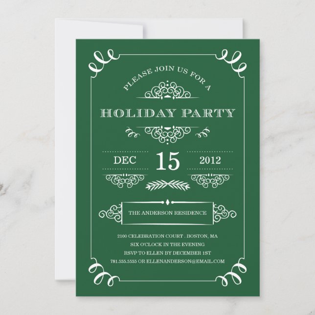 HOLIDAY VINTAGE | HOLIDAY PARTY INVITATIONS (Front)