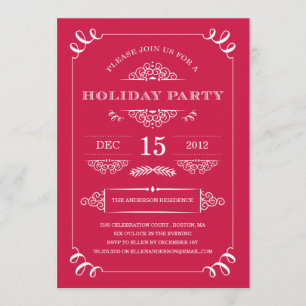 HOLIDAY VINTAGE   HOLIDAY PARTY INVITATIONS