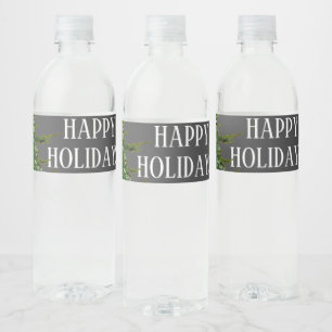HOLIDAY WATER BOTTLE LABEL