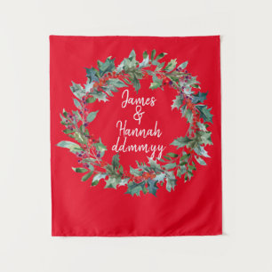 Holiday Wedding Backdrop Ceremony Decorations Drop Tapestry